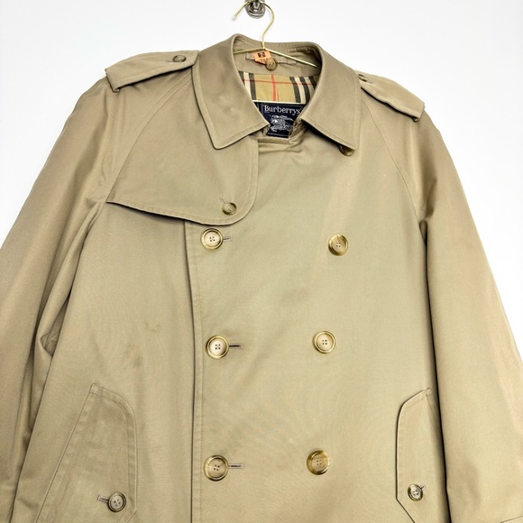 Vintage Burberry Trench Coat Camel Detachable Wool Lining & Collar Women’s L/XL - Picture 4 of 16
